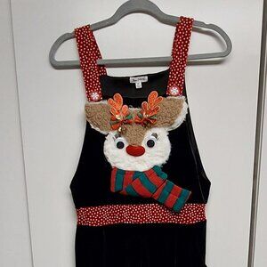 Share Holiday Reindeer Jumpsuit - Women's Size M - w-Pockets
